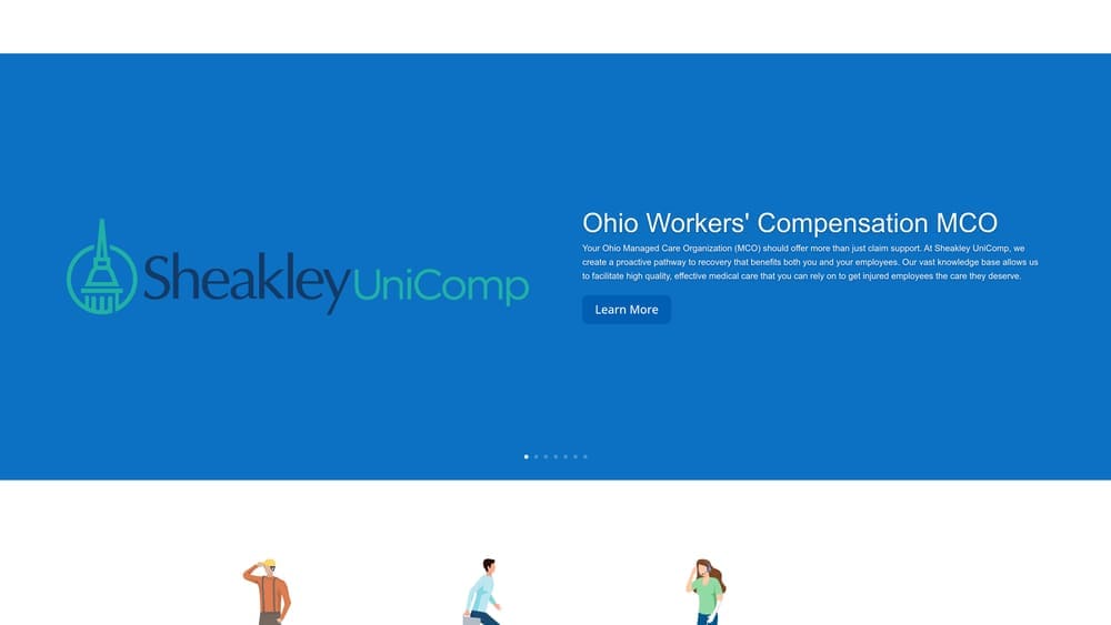 Screenshot of Sheakley website
