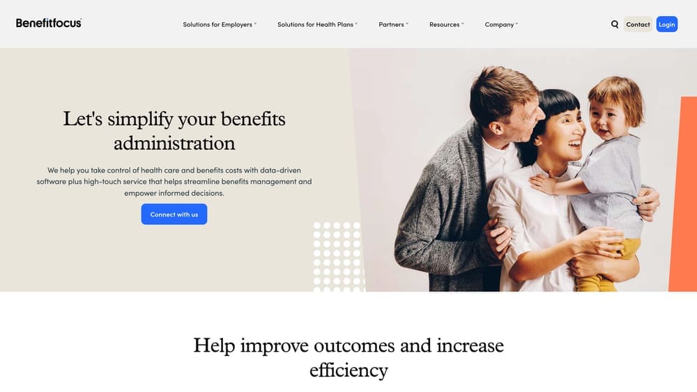 Screenshot of Benefitfocus website