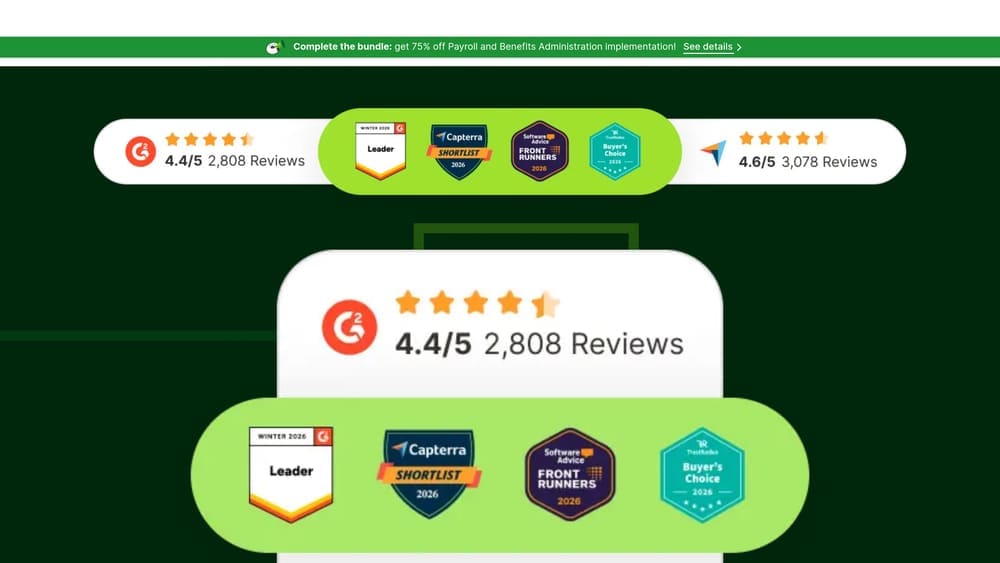 Screenshot of BambooHR website