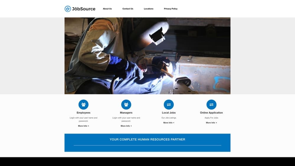 Screenshot of Alliance HR website