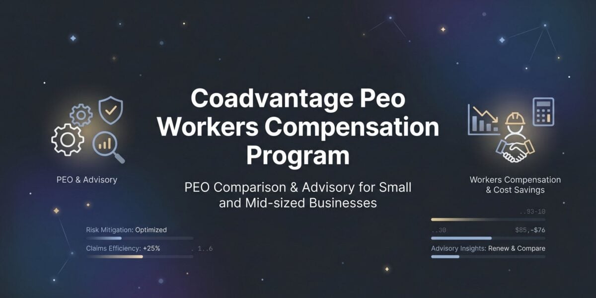 CoAdvantage PEO Workers Compensation Program: What Business Owners Should Know Before Signing