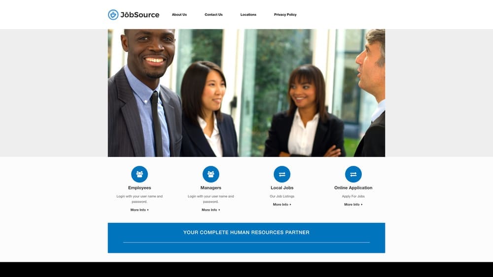 Screenshot of Alliance HR website