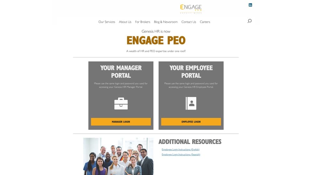 Screenshot of Genesis HR Solutions website